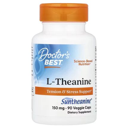 现货美国Doctor s Best Suntheanine L-茶氨酸150mg90粒舒缓压力