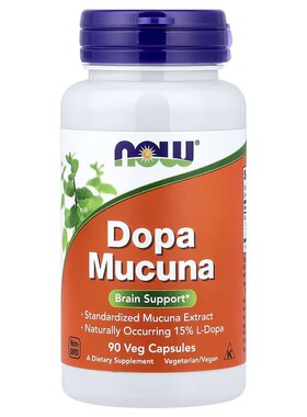 美国Now Foods Dopa Mucuna多巴胺藜豆天鹅绒提取物90/180粒
