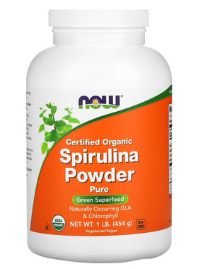 美国 Now Foods spirulina powder 有机认可螺旋藻粉454克