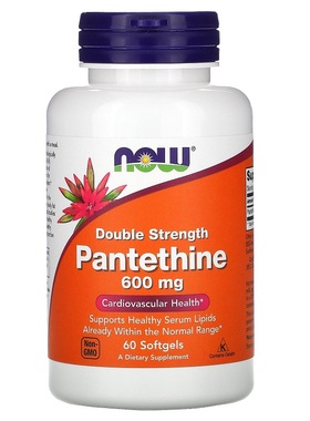 美国 Now Foods pantethine双倍泛硫乙胺活性泛酸600mg60粒装