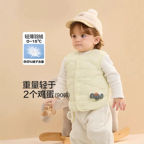 童装宝宝马甲儿童冬装衣服男童女童背心羽绒服2025秋冬轻薄萌时尚