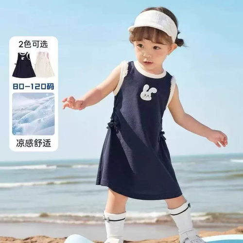 新品折扣童装女童连衣裙宝宝裙子Polo背心裙2025新款夏装洋气甜美