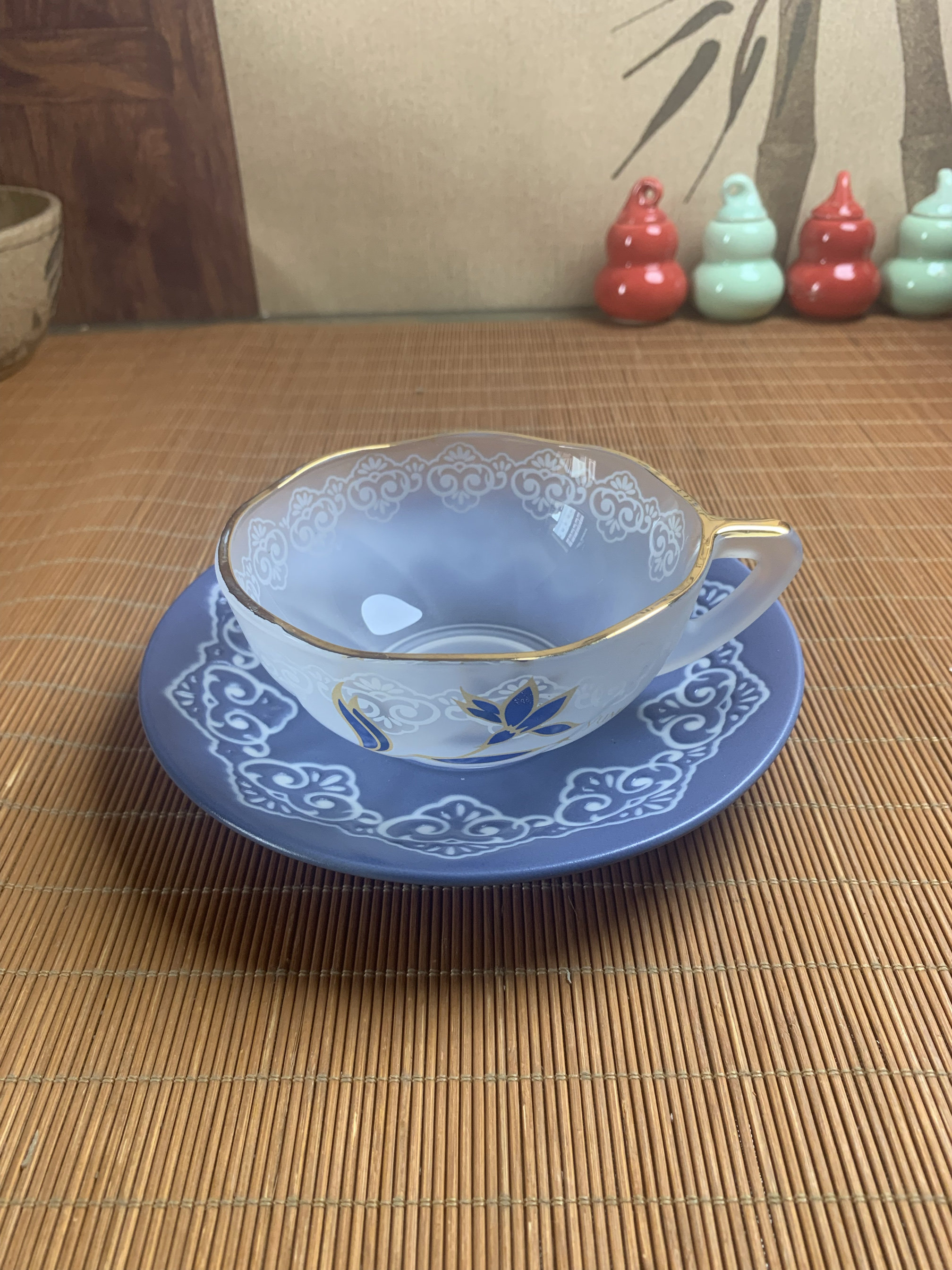 日本回流瓷器玻璃磨砂玻璃咖啡红其它