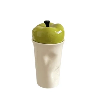 爱上的礼品蛇果杯陶瓷杯子设计感高颜值隔热喝水杯子创意防烫让你