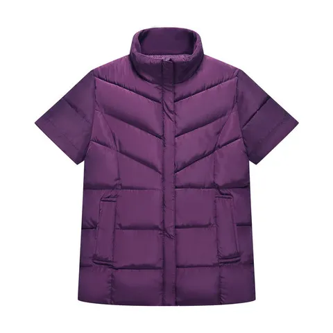 羽绒加大号棉袄男款胖老头棉马甲肥佬短袖带袖半袖坎肩特大码爸爸