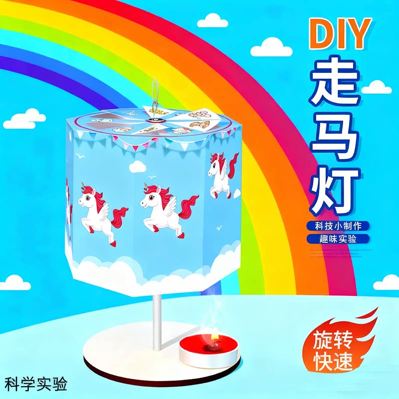 科技小制作走马灯手工diy
