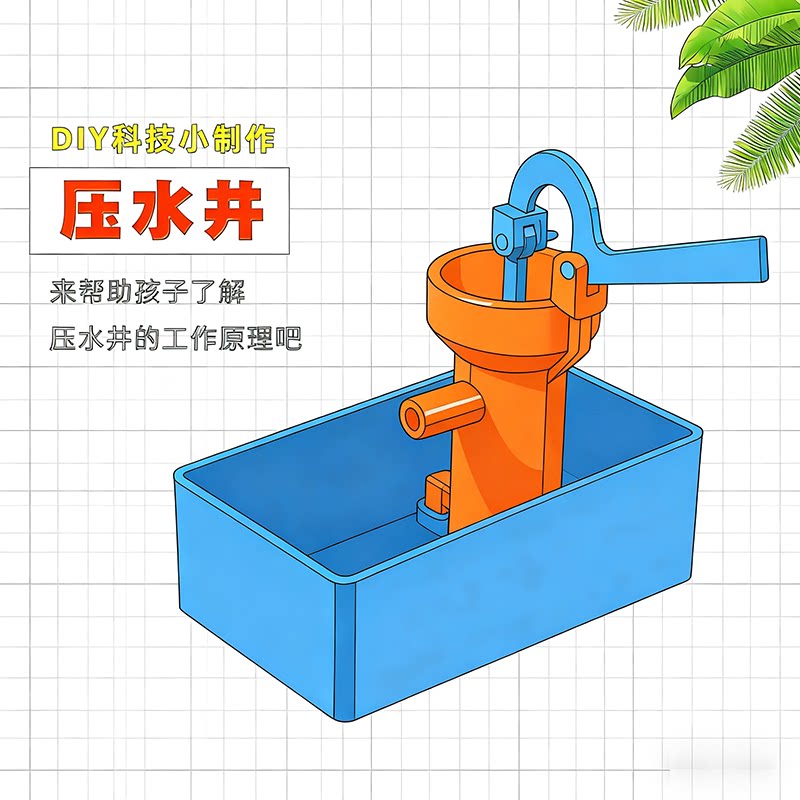 压水机科技小制作小学生自制压水井组装模型diy发明儿童科学实验