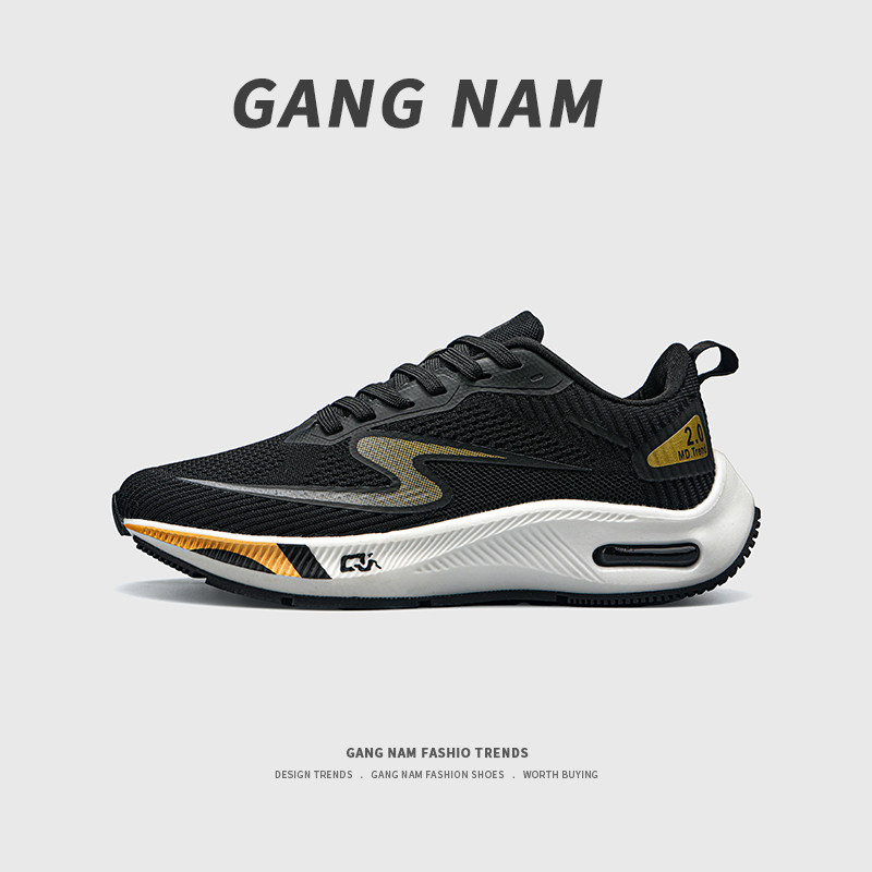 出口外贸专业马拉松跑步鞋男鞋网面透气运动鞋轻便减震慢跑鞋防滑