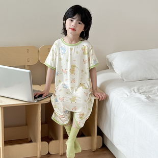 宝宝睡袋夏季薄款透气莱赛尔睡裙婴儿童护肚防踢被连体睡衣空调房