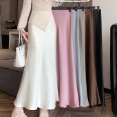 薄款 2025年新款 垂感包臀裙 高级感缎面醋酸鱼尾裙半身裙女夏季 法式