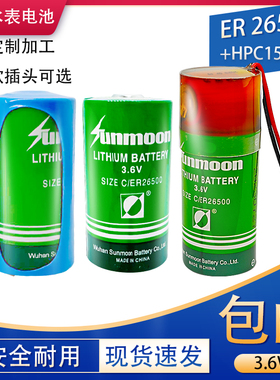 ER26500+HPC1520 3.6V C型2号电池 流量计量表物联网水表锂电池