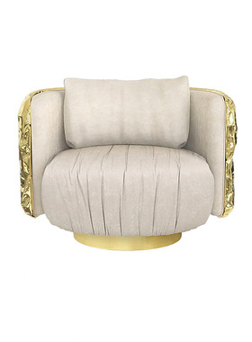 Bocadolobo意式轻奢沙发现代高端别墅客厅设计师高级感金属沙发椅
