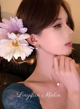 【Mielin】柔瓣双花 紫白雏菊边夹温柔森系清新花朵侧边夹发夹女