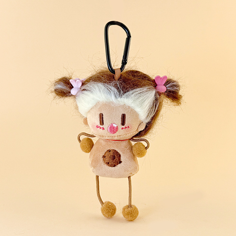 炸毛小野娃毛绒情侣钥匙扣包挂件