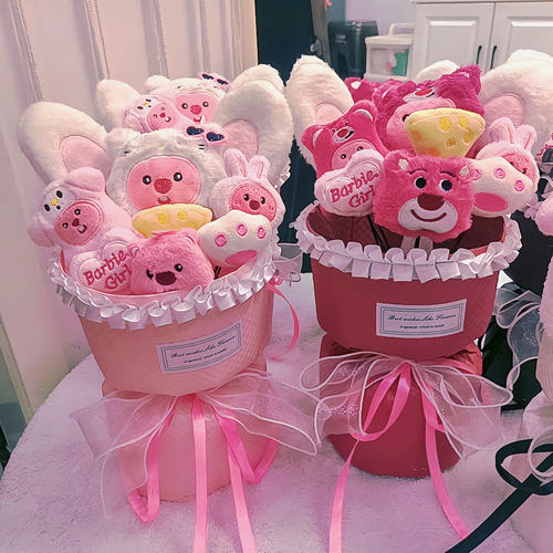 圣诞露比小海狸公仔花束礼物