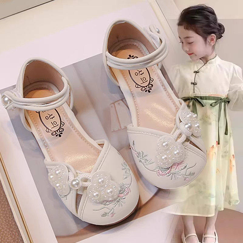 女童汉服公主鞋子儿童夏季夏款2026新款马面裙古风新中式国风凉鞋
