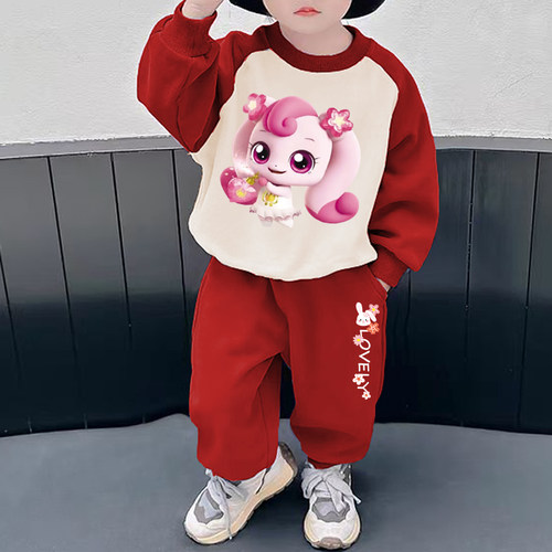 女童春秋卫衣两件套装