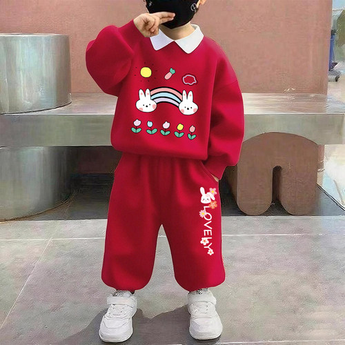 女童卫衣套装2026春秋新款