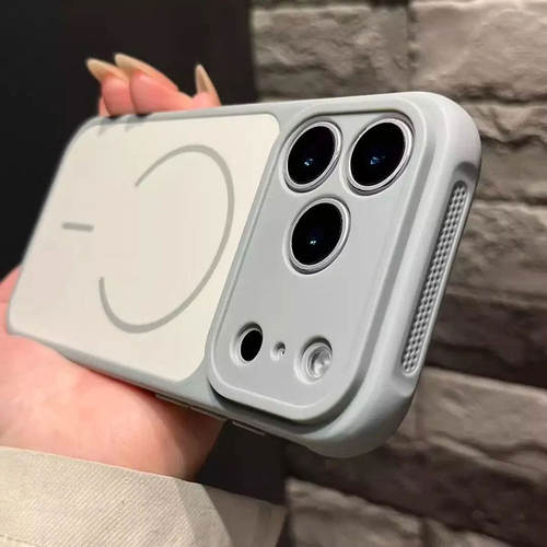 适用苹果17promax散热撞色肤感手机壳iphone16/15/14防摔13磁吸壳