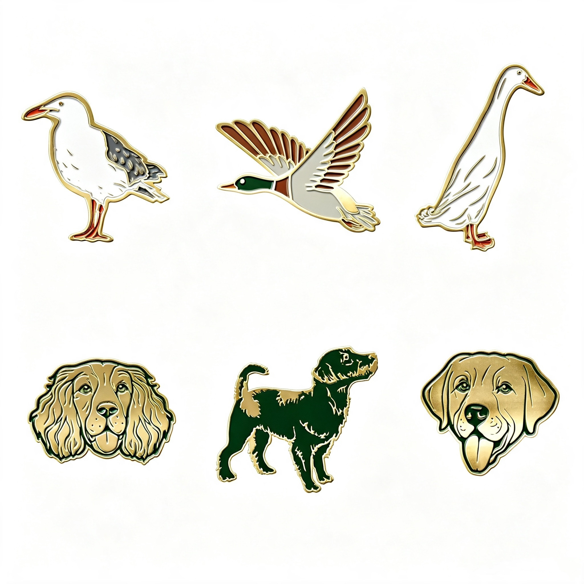 barbourAnimal系列别针徽章图片