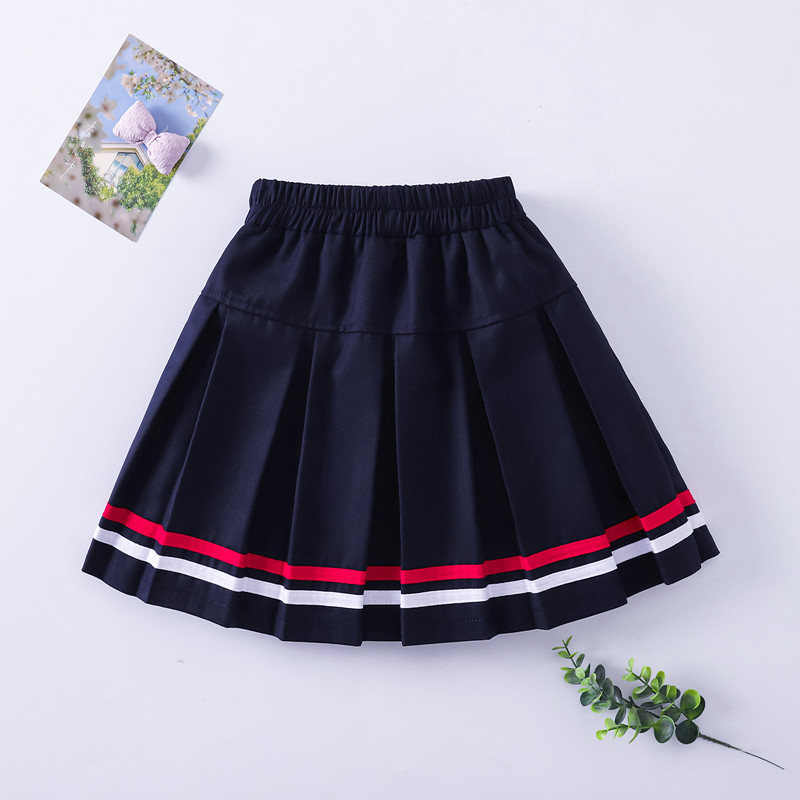 女童百褶裙半身裙夏季小学生