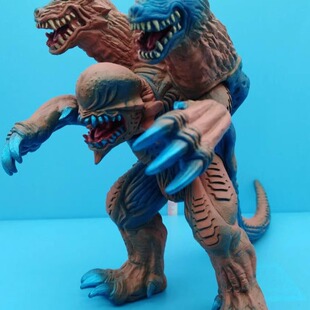 日本万代正版三头地狱犬暴君怪兽泰兰特人偶模型软胶儿童玩具