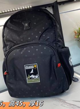 黑色书包男初高中学生双肩包2025新款尼龙防水轻便大容量休闲男包
