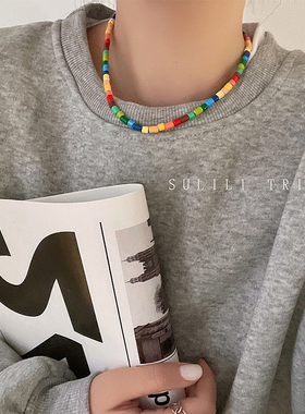 素里里树脂女糖果色项链手链