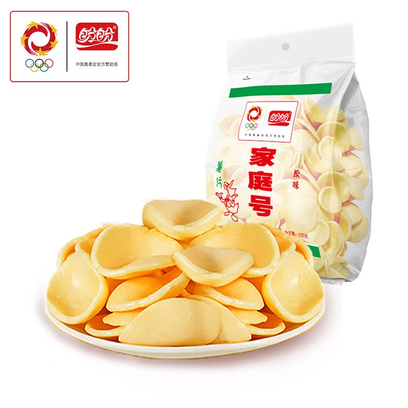 盼盼薯片100g家庭装虾条薯片原味烧烤味香脆膨化零食袋装