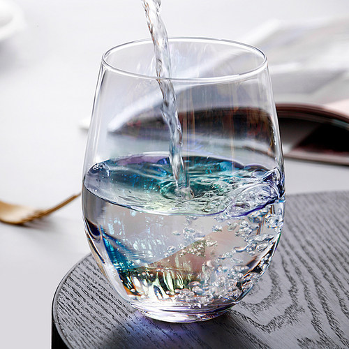 彩虹渐变色蛋型网红办公室果汁杯