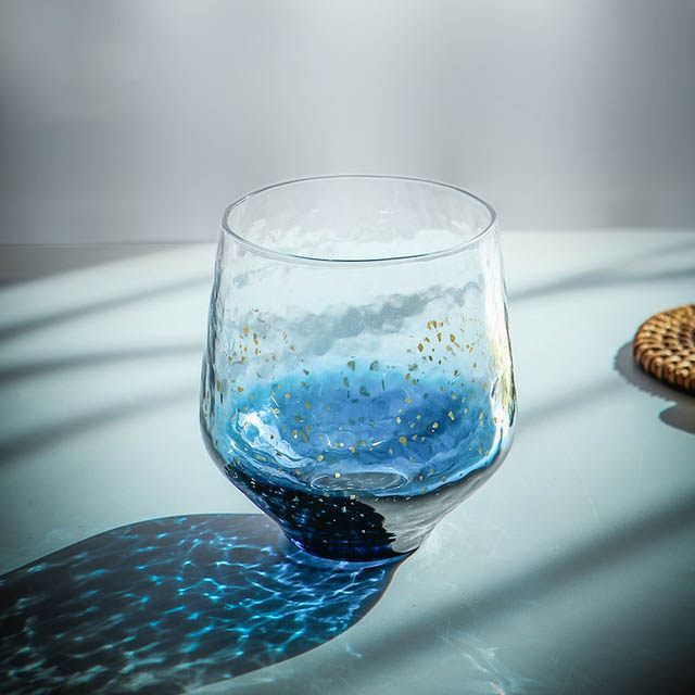 日式锤纹金色威士忌杯