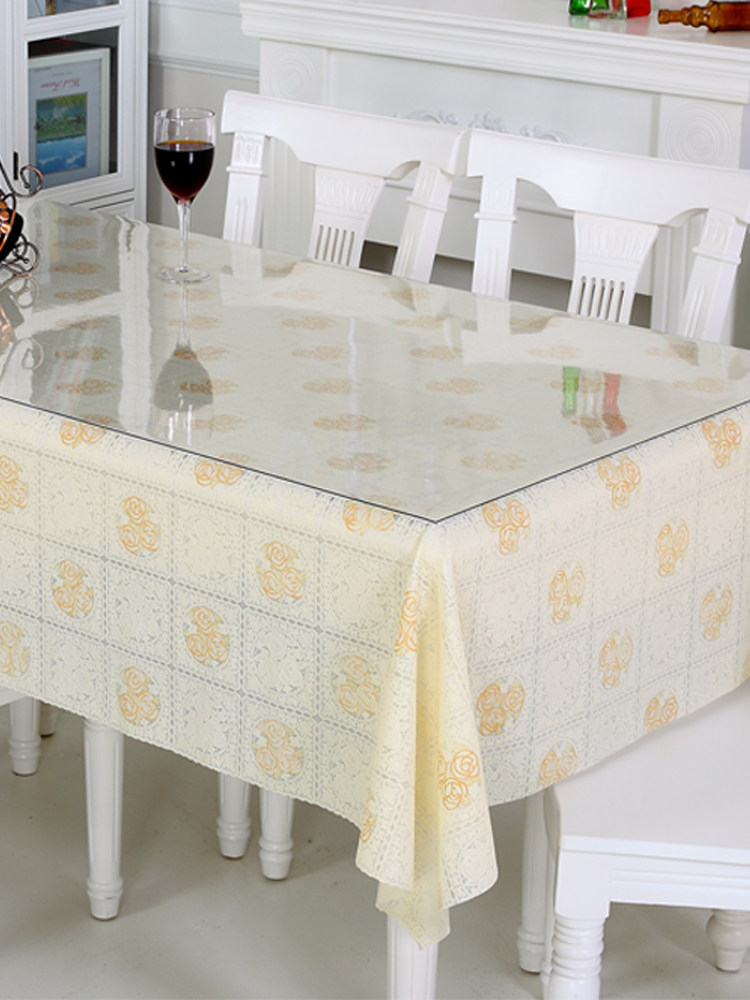 【套装】竹月阁PVC环保桌布+软质玻璃一套两用水晶板餐台布茶几垫,居家布艺,桌布,淘宝优惠券,粉丝福利购,淘宝优惠卷