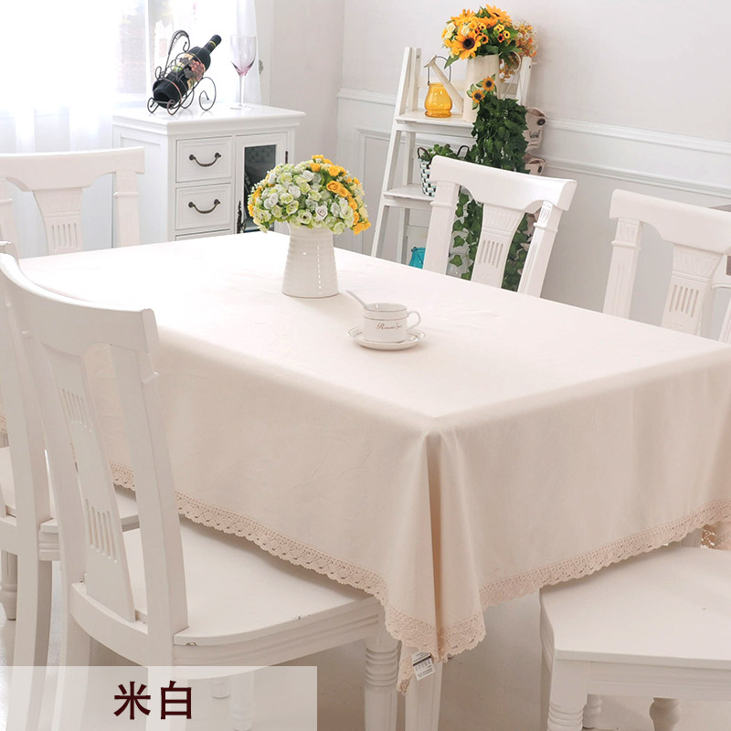棉麻亚麻风格桌布布艺田园餐桌布小清新长方形茶几盖布圆台布方巾