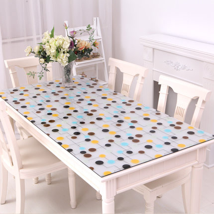 竹月阁桌布防水软质玻璃PVC透明塑料磨砂餐桌垫茶几垫台布水晶板