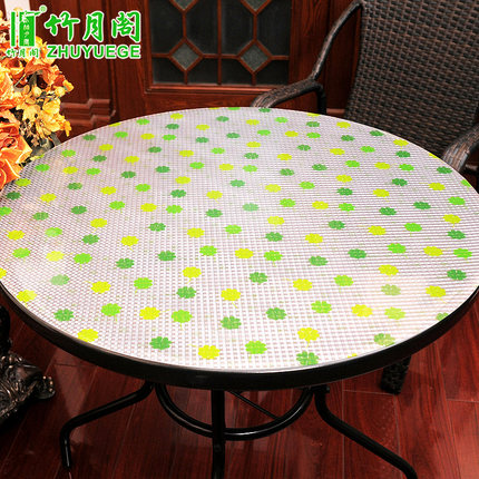 圆桌软质玻璃圆桌布透明磨砂桌垫防水茶几垫免洗PVC水晶板WDEEEE