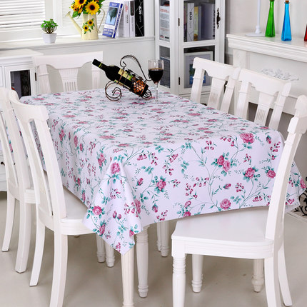 [抢]田园桌布防水布艺免洗塑料餐桌布PVC桌垫台布防油