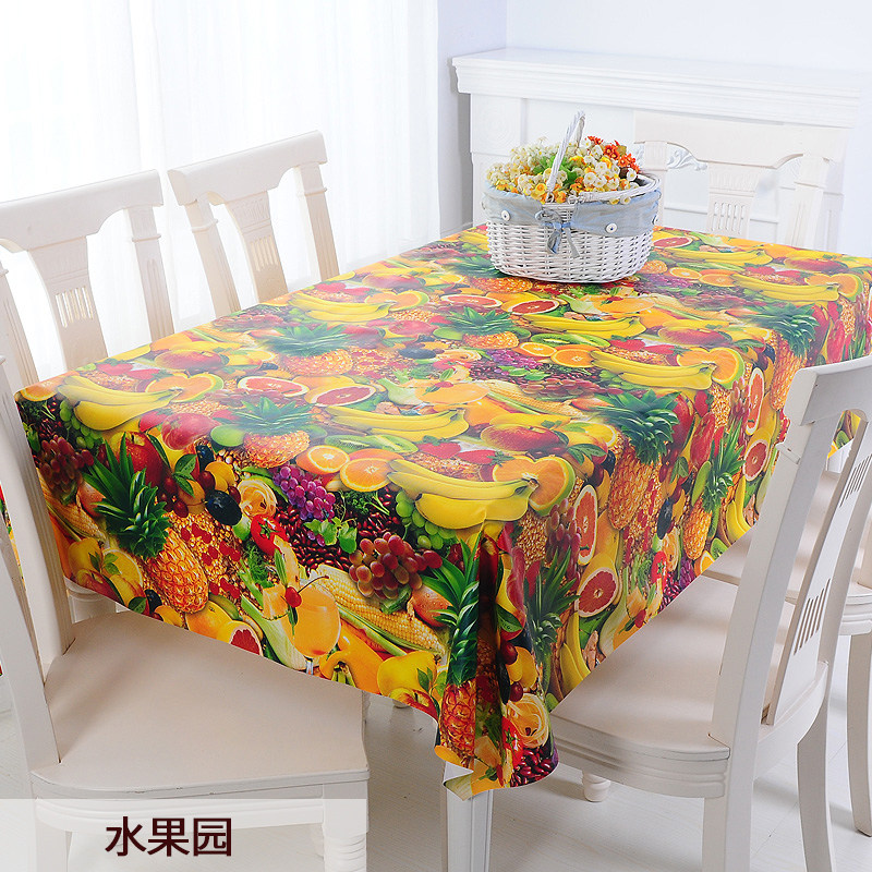 竹月阁欧式田园桌布防水免洗塑料布艺餐桌布PVC台布防油桌垫
