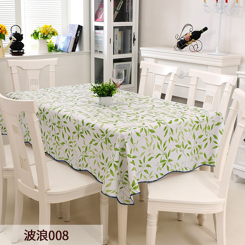 竹月阁田园桌布防水防油布艺免洗塑料餐桌布PVC桌垫台布防油