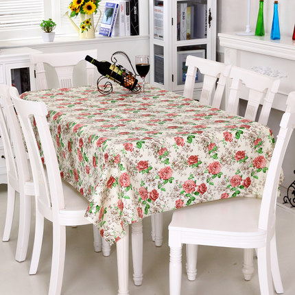 [抢]田园桌布防水布艺免洗塑料餐桌布PVC桌垫台布防油