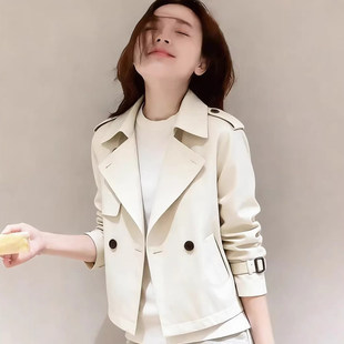 2026春季新款今年流行爆款独特漂亮巨好看的小个子短款风衣外套女