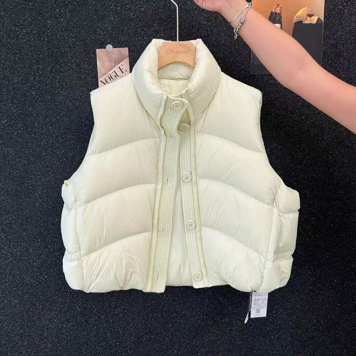 韩国高端立领排骨风轻薄90白鸭绒短款马甲女冬新款小个子马夹外套,女装/女士精品,马夹,淘宝优惠券,粉丝福利购,淘宝优惠卷