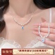 李大爷 店 海蓝宝爱心水滴珍珠碎银子珍珠项链百搭显白闺蜜礼物
