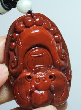 吊坠战国红玛瑙雕刻件