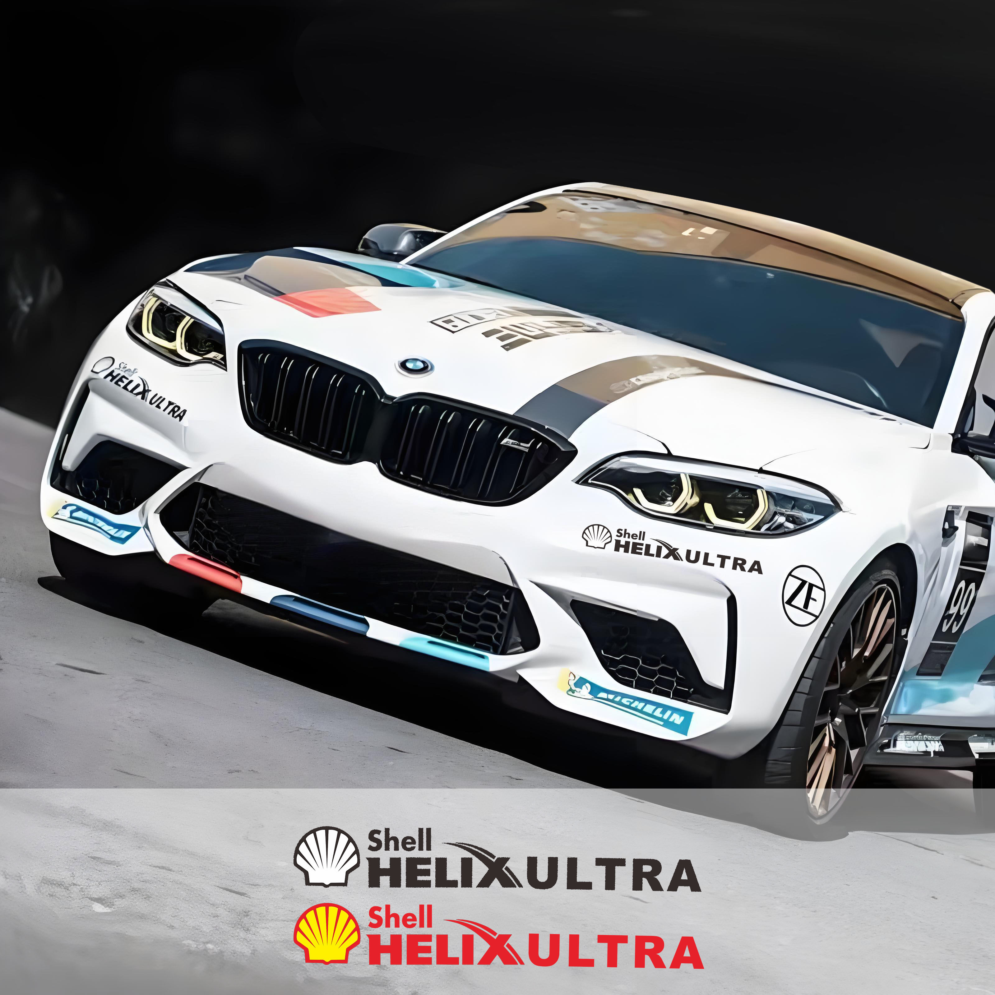 壳牌Shell润滑油汽车贴纸摩托电动车反光车贴赞助商品牌logo贴画