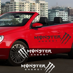 汽车怪物鬼爪抓痕灯眉车身拉花引擎盖个性 饰车贴纸 创意防水装