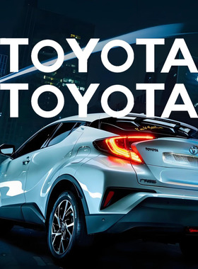 丰田车标贴TOYOTA字母贴纸车窗叶子板车身装饰RAV4雷凌卡罗拉