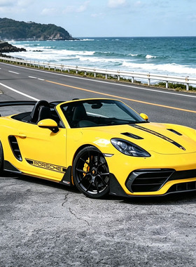 适用于保时捷718车贴Boxster贴纸Cayman卡曼装饰车身侧裙机盖拉花