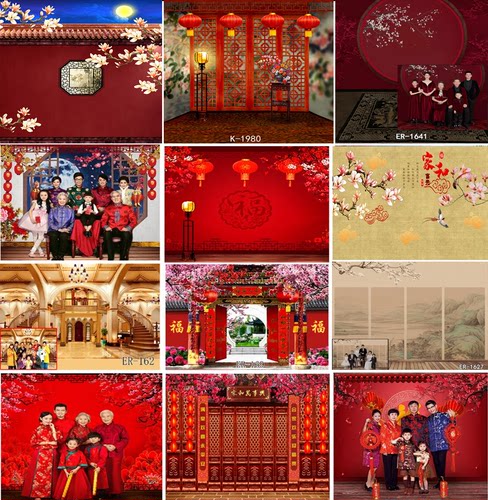 定制新款全家福背景布高清拍照