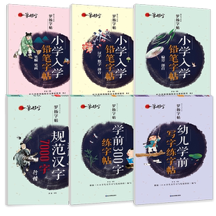 罗扬字帖一笔好字带临摹纸小学入学铅笔字帖笔顺笔画偏旁部首汉字数字拼音幼儿学前练字帖学前300字通用规范汉字7000字