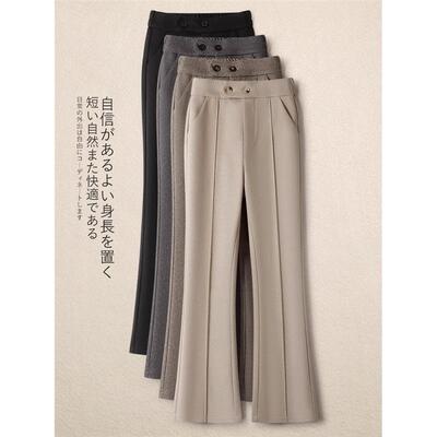 加绒毛呢裤女秋冬2025新
